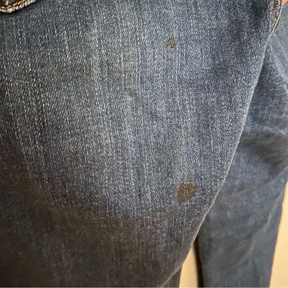 Levi Jeans Distressed Ripped Cuffed 711 Skinny Blue Denim Casual Neutral Trendy - Picture 7 of 8